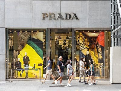 What is the name of Prada's secondary line, launched in 1993?
