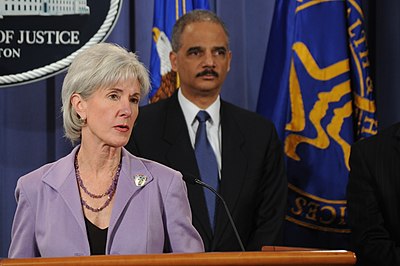How long did Kathleen Sebelius serve as the United States Secretary of Health and Human Services?
