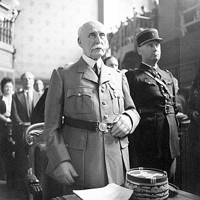 Where did Pétain serve his life sentence?
