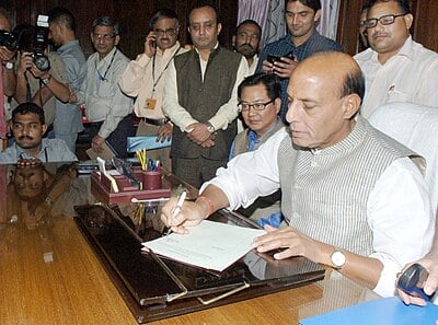 What position did Rajnath Singh hold from 2014 to 2019?