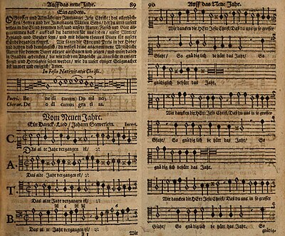 In terms of music, how are Vopelius's hymns classified?