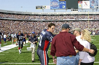 Which NFL team drafted Drew Bledsoe?