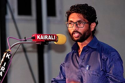 Which Indian political party is Jignesh Mevani associated with?