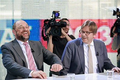 What position did Verhofstadt run for in the 2014 European Parliamentary election?