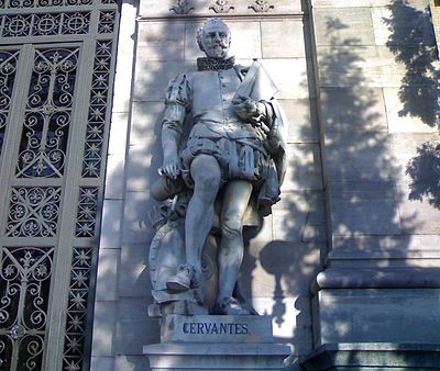 In which battle was Cervantes badly wounded?