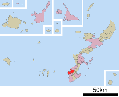 What is the total area of Naha?