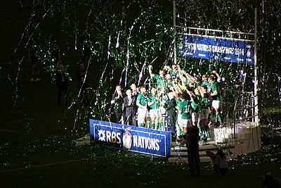 Which annual championship does the Ireland national rugby union team compete in?