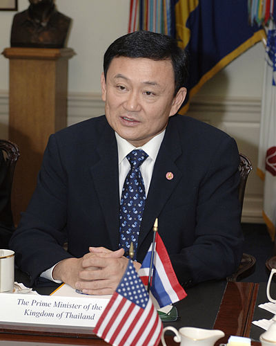 What crime was Thaksin Shinawatra convicted of?