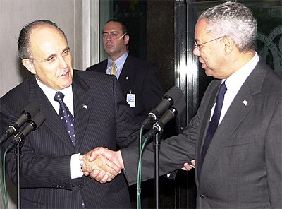 In which scandal was Rudy Giuliani a central figure, leading to Trump's first impeachment?