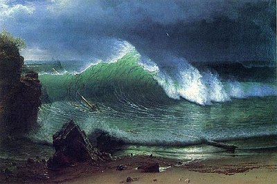 What style is Bierstadt's painting associated with?