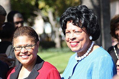 Karen Bass is the first __ to serve as the mayor of Los Angeles.