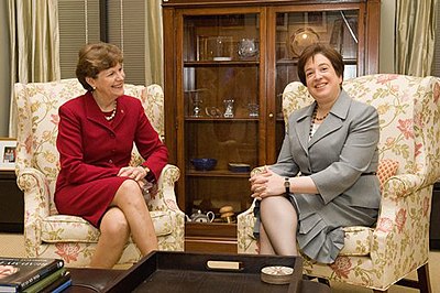 How many women were serving on the Supreme Court when Kagan was nominated?