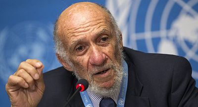 How long was Falk's term as a UN Special Rapporteur?