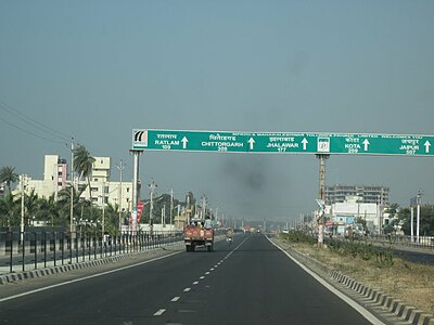What is the population rank of Ujjain in Madhya Pradesh?