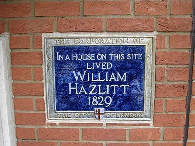 In what century did William Hazlitt live?