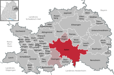 Which district is Aalen the seat of?