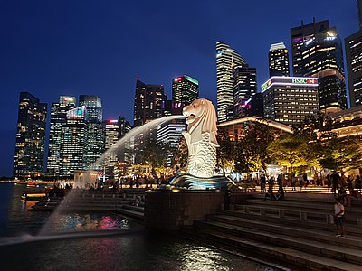 What are the twin cities of Singapore?