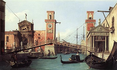 Which art element did Canaletto masterfully incorporate?