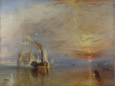 How many works on paper did J. M. W. Turner produce?