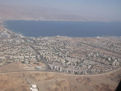 What is the elevation above sea level of Eilat?