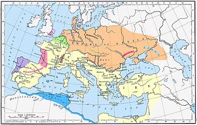Which Germanic tribes emerged from the Hunnic empire?