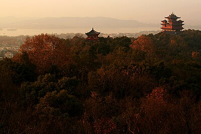 What is the name of the World Heritage Site located west of Hangzhou?