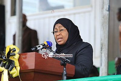 When was she sworn in as President of Tanzania?