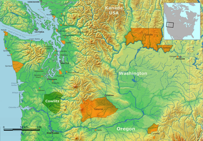 What is the Cowlitz Indian Tribe's traditional territory?