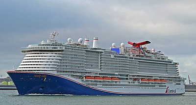 What is the shape of Carnival Cruise Line's logo?