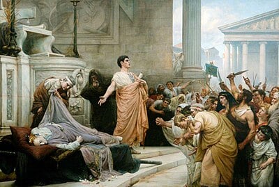 What was the reason for Julius Caesar's passing?