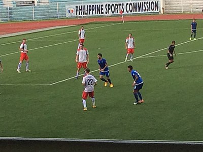 What was the name of the league Global F.C. played in before the Philippines Football League?