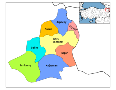 What is the seat of Kars Province?