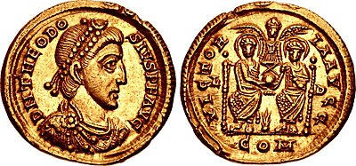 What was the result of the treaty Theodosius I signed with the Sasanian Empire?