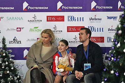In which Grand Prix event did Alena Kostornaia win gold in 2019?