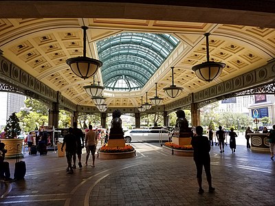 What is the size of the casino at the Bellagio resort?