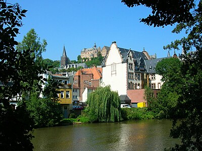 When did Marburg receive town privileges?