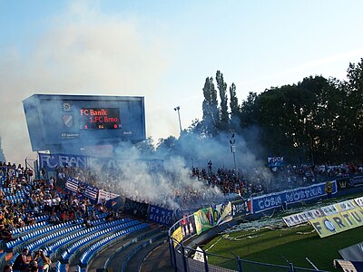 What is the capacity of Městský stadion, FC Baník Ostrava's home stadium?