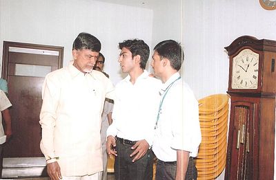 What were the years of Naidu's second tenure as Chief Minister in Andhra Pradesh?
