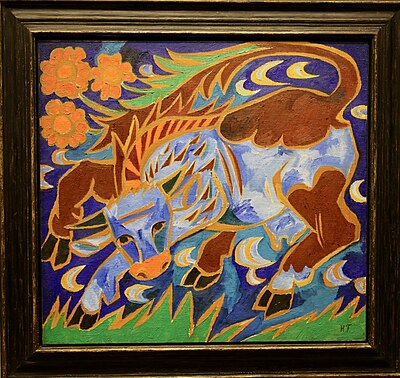 Along with painting, what was another form of art Goncharova was known for producing?