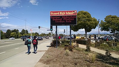 How far is Oxnard from downtown Los Angeles?
