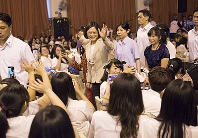 In which year did Tsai Ing-wen become the first female presidential candidate nominated by a major party in Taiwan?