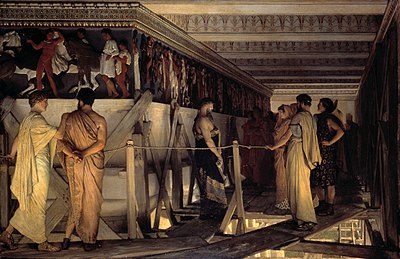 How does the painter Paul Delaroche portray Phidias?