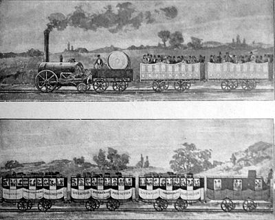 What is Stephenson's rail gauge measured in?