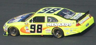 What car number did Paul Menard drive for Wood Brothers Racing?