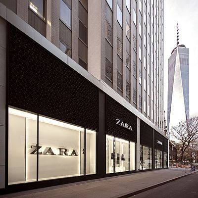 Which year did Zara open its first store outside of Spain?