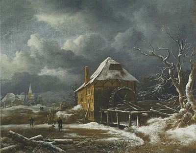 What type of scenes did Ruisdael paint from 1646?