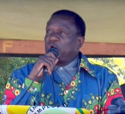 When did Emmerson Mnangagwa become the President of Zimbabwe?