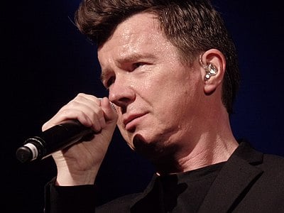 Which song was Rick Astley's second US Billboard Hot 100 number 1 hit?
