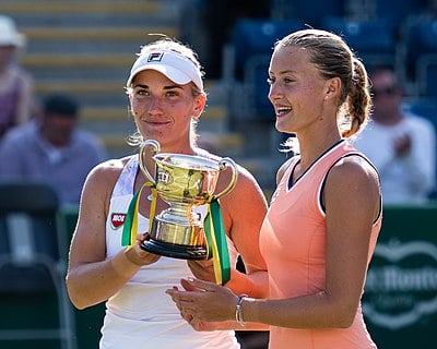 How many times has Babos finished as a runner-up in singles on the WTA Tour?
