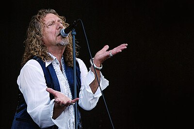 Which band was Robert Plant the lead singer for?